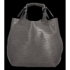 Kožené kabelka shopper bag Vittoria Gotti šedá VG804